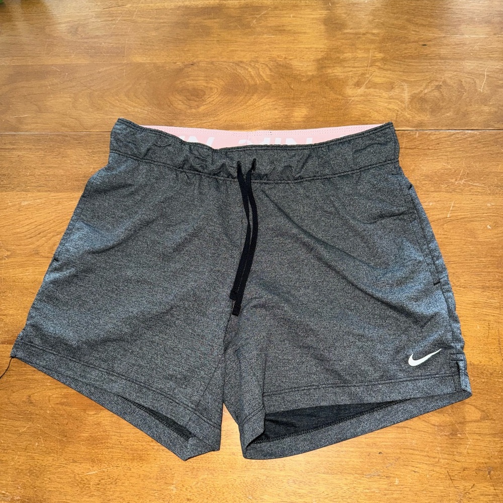 Nike Heather Gray Athletic Shorts with Elastic Waistband